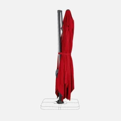 Rechthoekige parasol 3x4m
