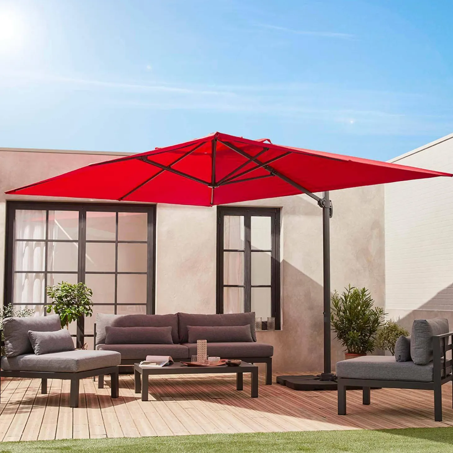 Rechthoekige parasol 3x4m