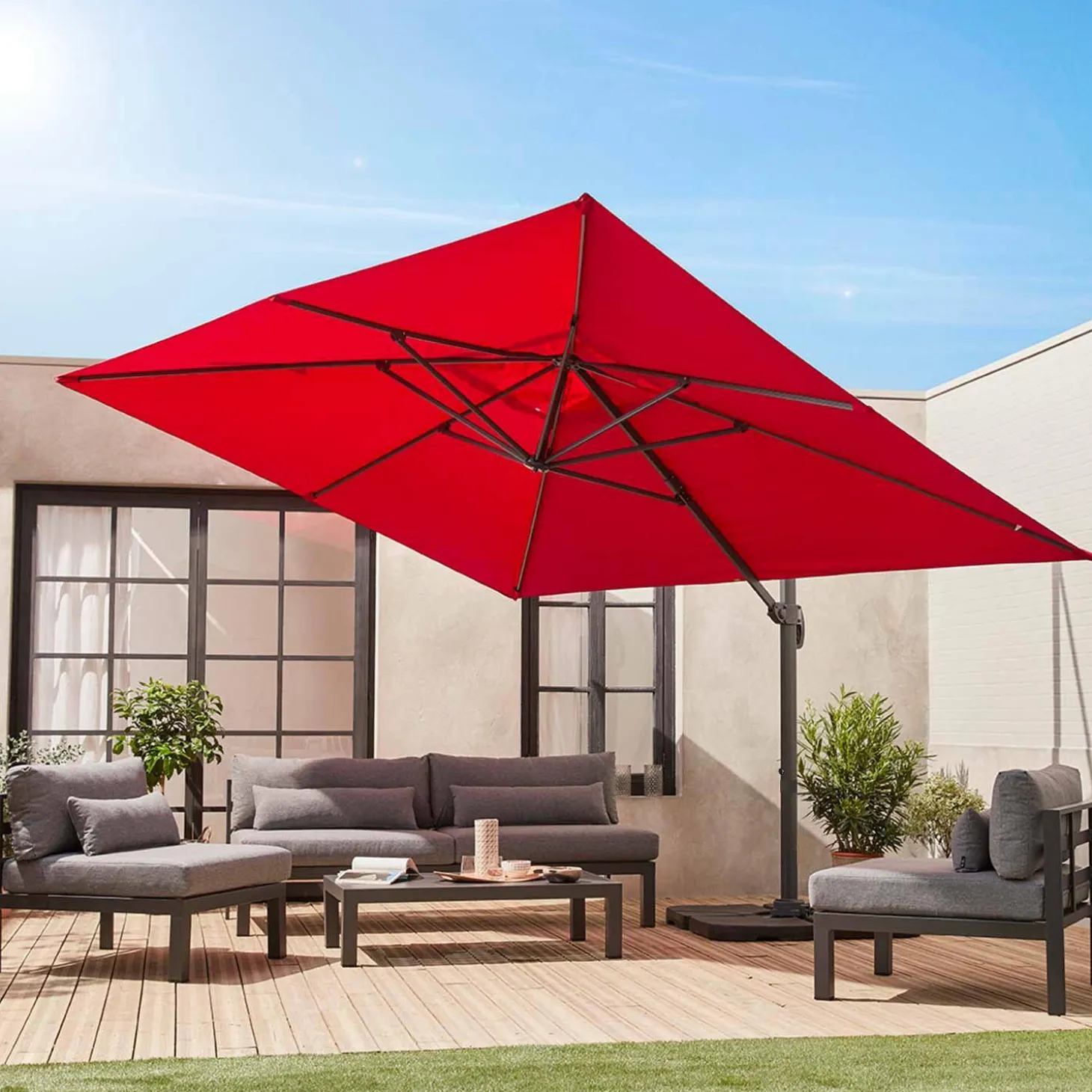 Rechthoekige parasol 3x4m