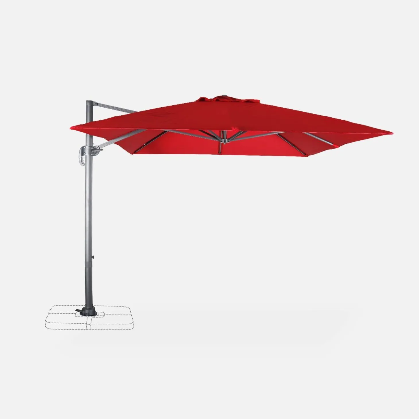Rechthoekige parasol 3x4m