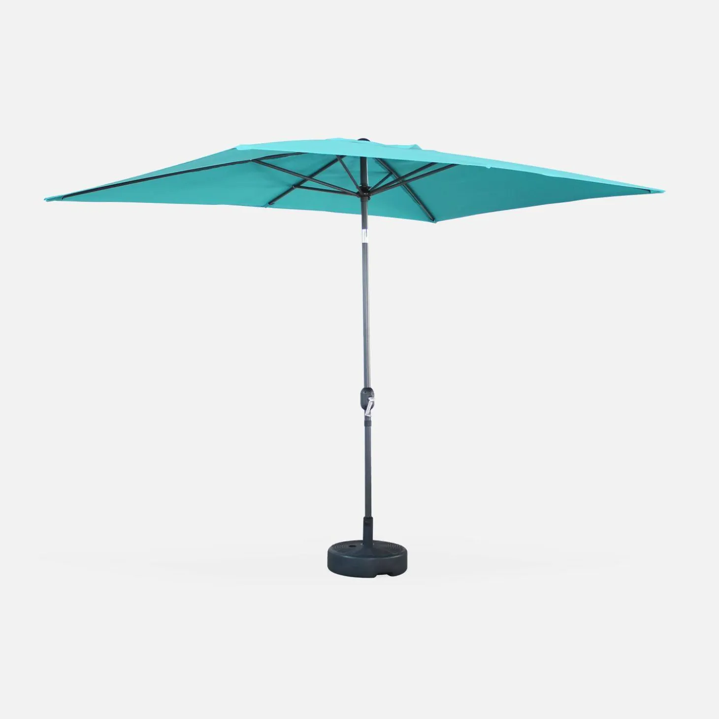 Rechthoekige parasol 2x3m met centrale mast