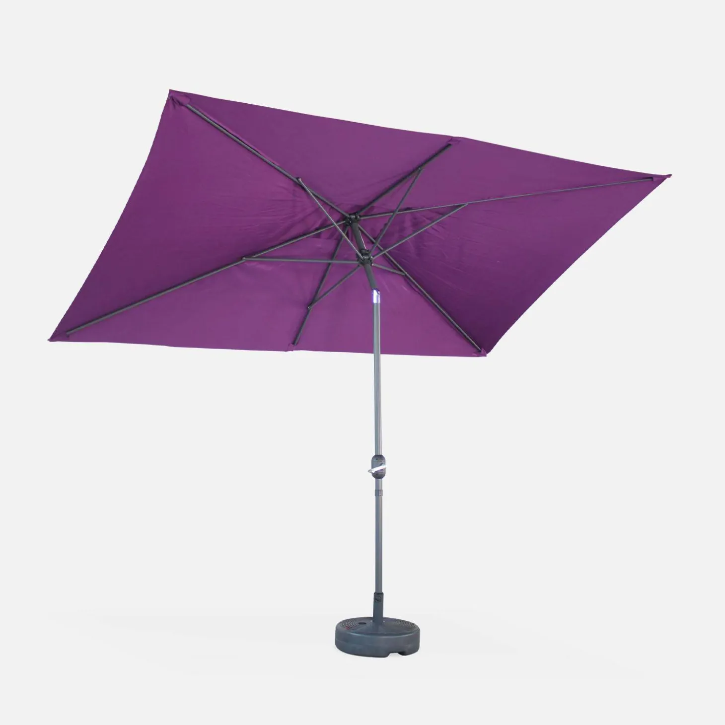 Rechthoekige parasol 2x3m met centrale mast