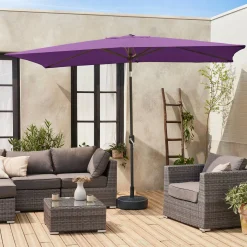 Rechthoekige parasol 2x3m met centrale mast