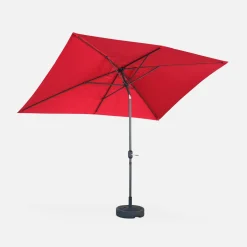 Rechthoekige parasol 2x3m met centrale mast