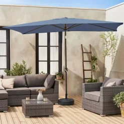 Rechthoekige parasol 2x3m met centrale mast