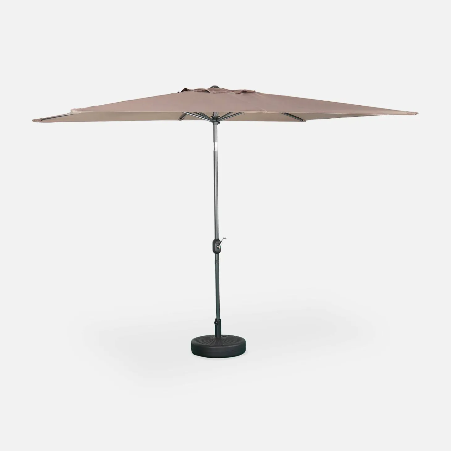 Rechthoekige parasol 2x3m met centrale mast