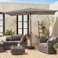Rechthoekige parasol 2x3m met centrale mast