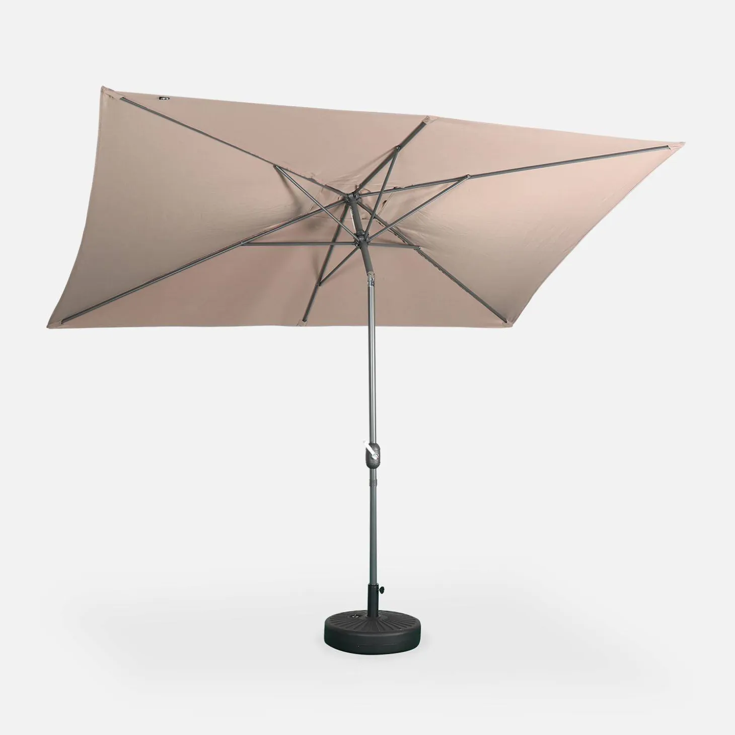 Rechthoekige parasol 2x3m met centrale mast