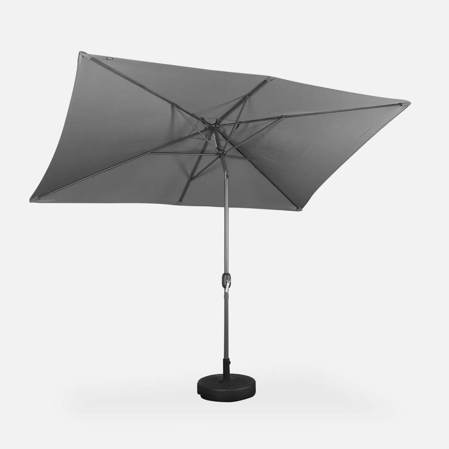 Rechthoekige parasol 2x3m met centrale mast