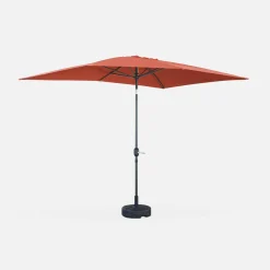 Rechthoekige parasol 2x3m met centrale mast