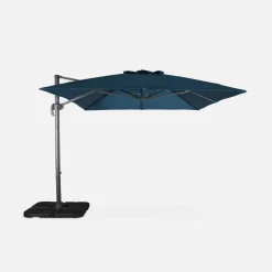 Rechthoekige parasol 3x4m + verzwaarde tegels 50x50cm