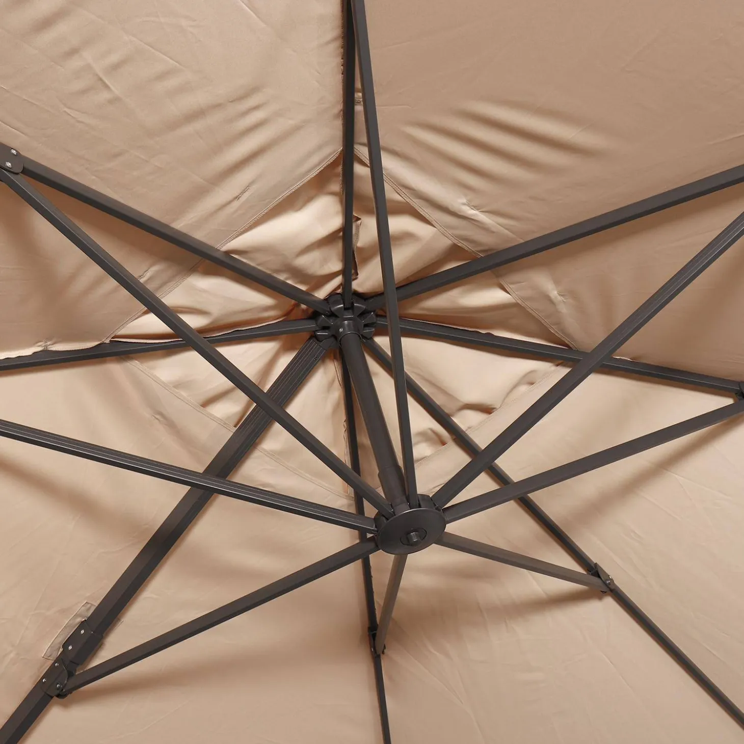 Rechthoekige parasol 3x4m + verzwaarde tegels 50x50cm