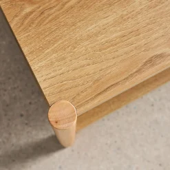Rechthoekige salontafel dubbel tafelblad houteffect