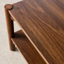 Rechthoekige salontafel dubbel tafelblad houteffect