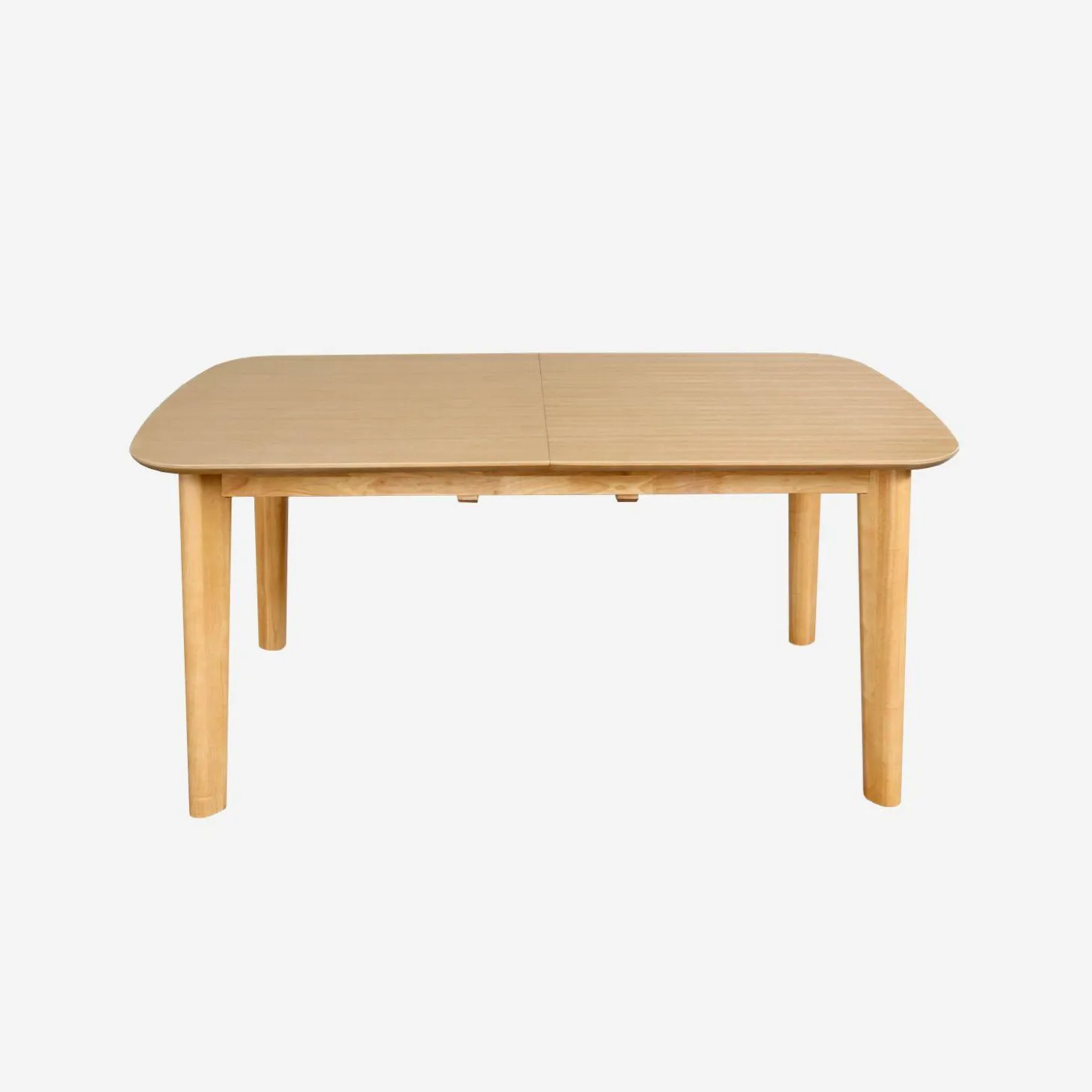 Rechthoekige uitschuifbare eettafel 160 - 210cm, eiken en metaalfineer
