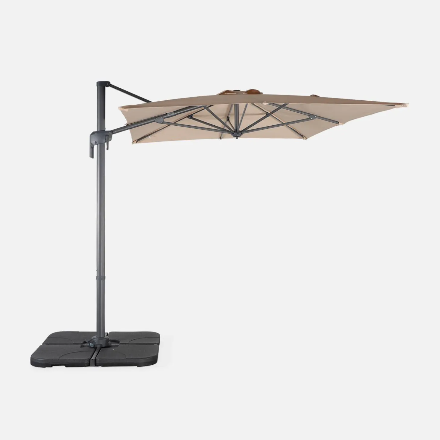 Rechthoekige zweefparasol 2x3m