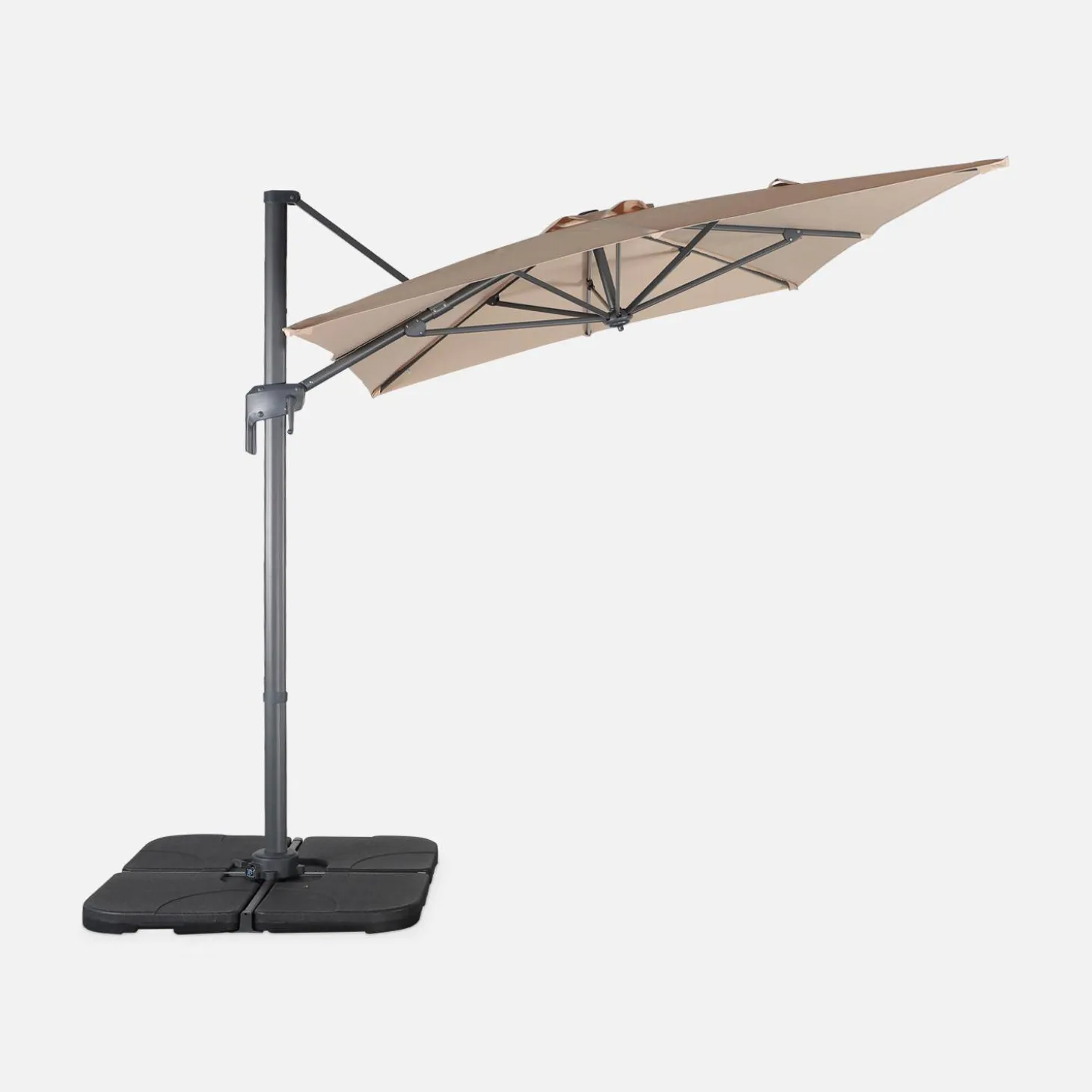 Rechthoekige zweefparasol 2x3m