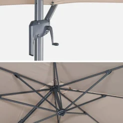 Rechthoekige zweefparasol 2x3m