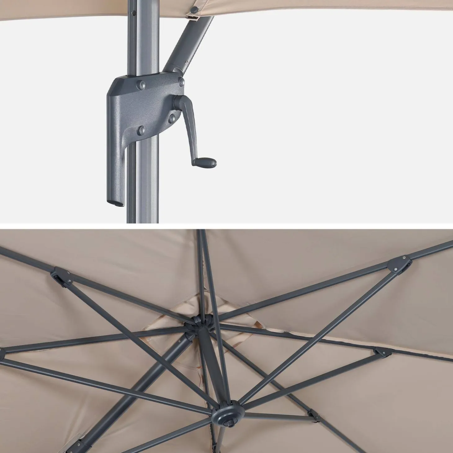 Rechthoekige zweefparasol 2x3m