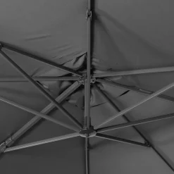 Rechthoekige zweefparasol 4x3m + ballasttegels 50x50cm