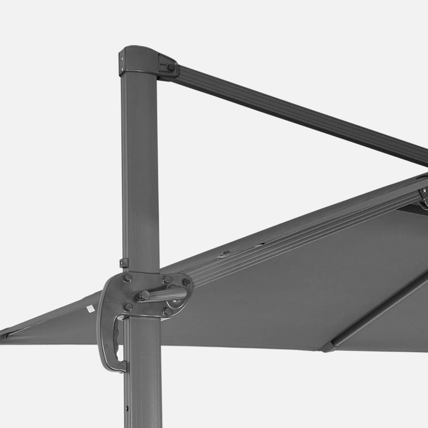 Rechthoekige zweefparasol 4x3m + ballasttegels 50x50cm