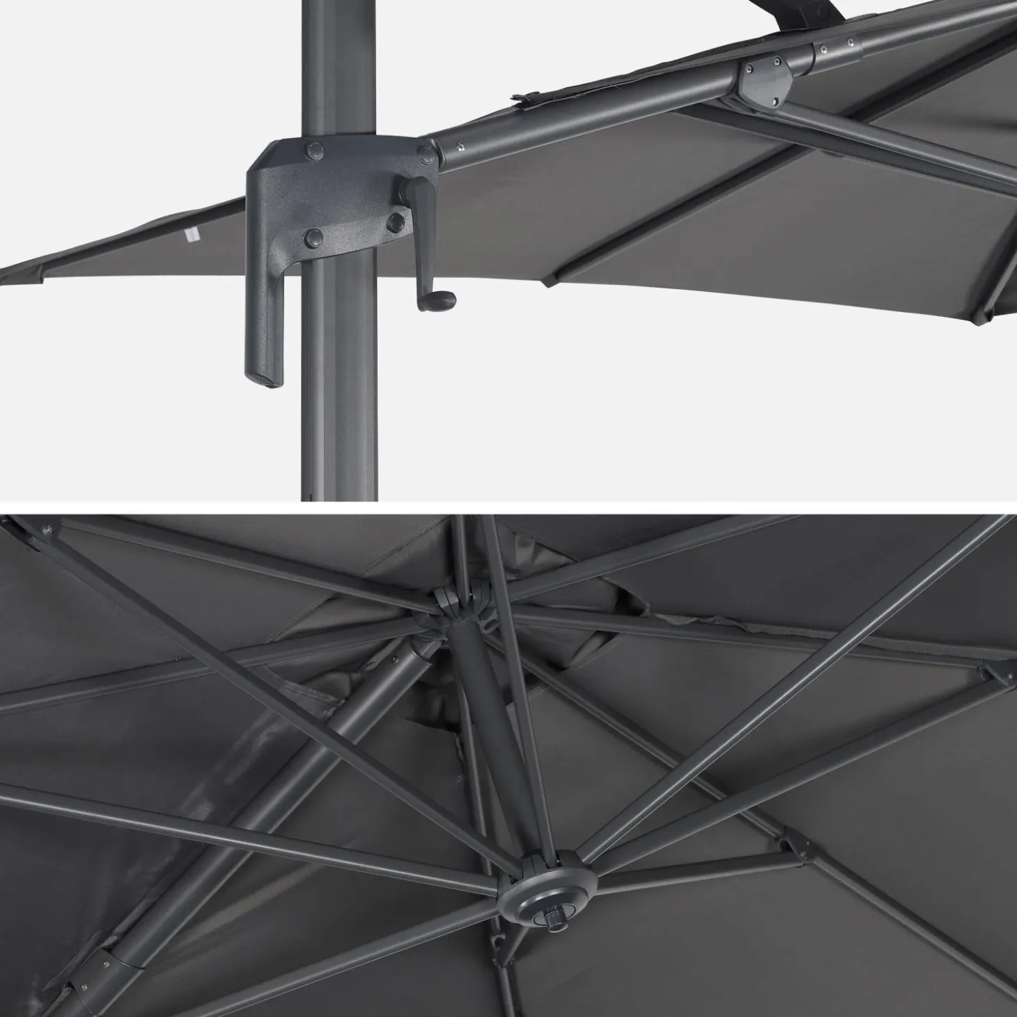 Rechthoekige zweefparasol 2x3m