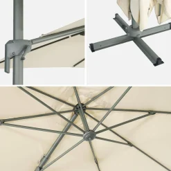 Rechthoekige zweefparasol 2x3m