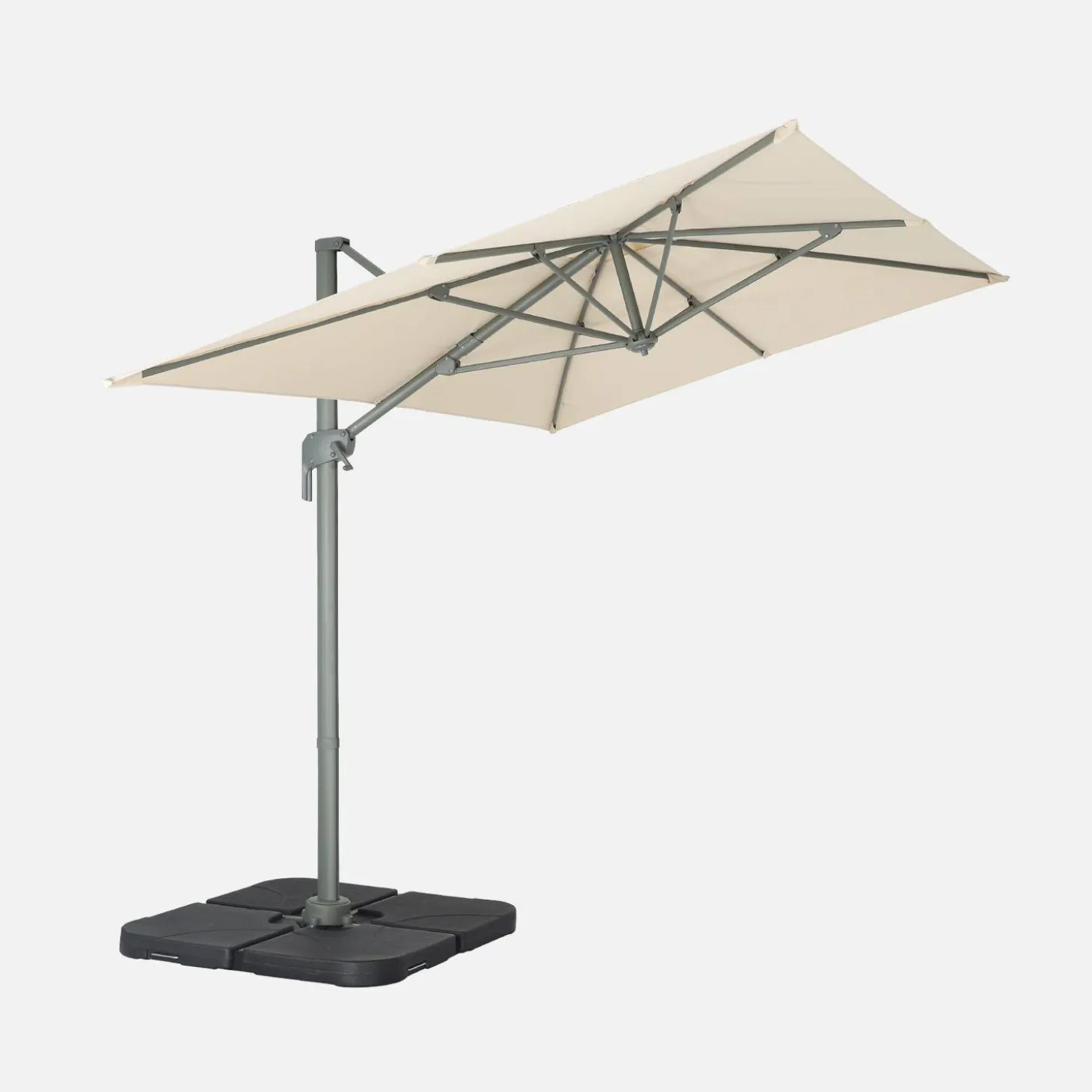 Rechthoekige zweefparasol 2x3m