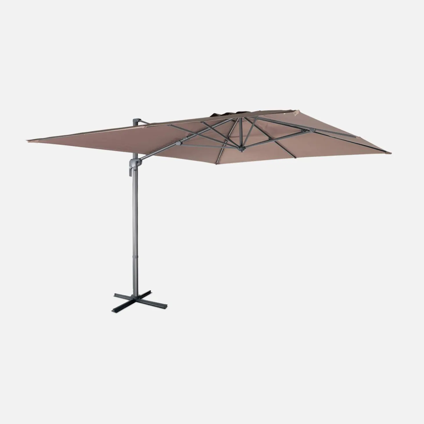 Rechthoekige zweefparasol 3x4m