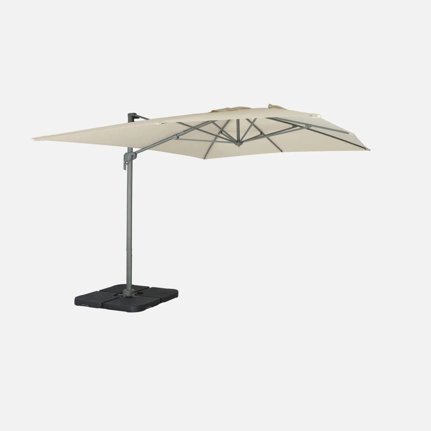 Rechthoekige zweefparasol 3x4m