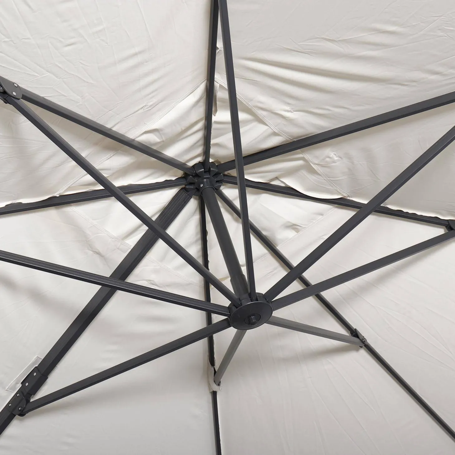 Rechthoekige zweefparasol 4x3m + ballasttegels 50x50cm