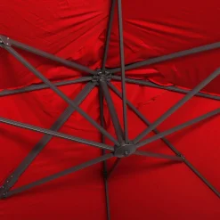 Rechthoekige zweefparasol 4x3m + ballasttegels 50x50cm