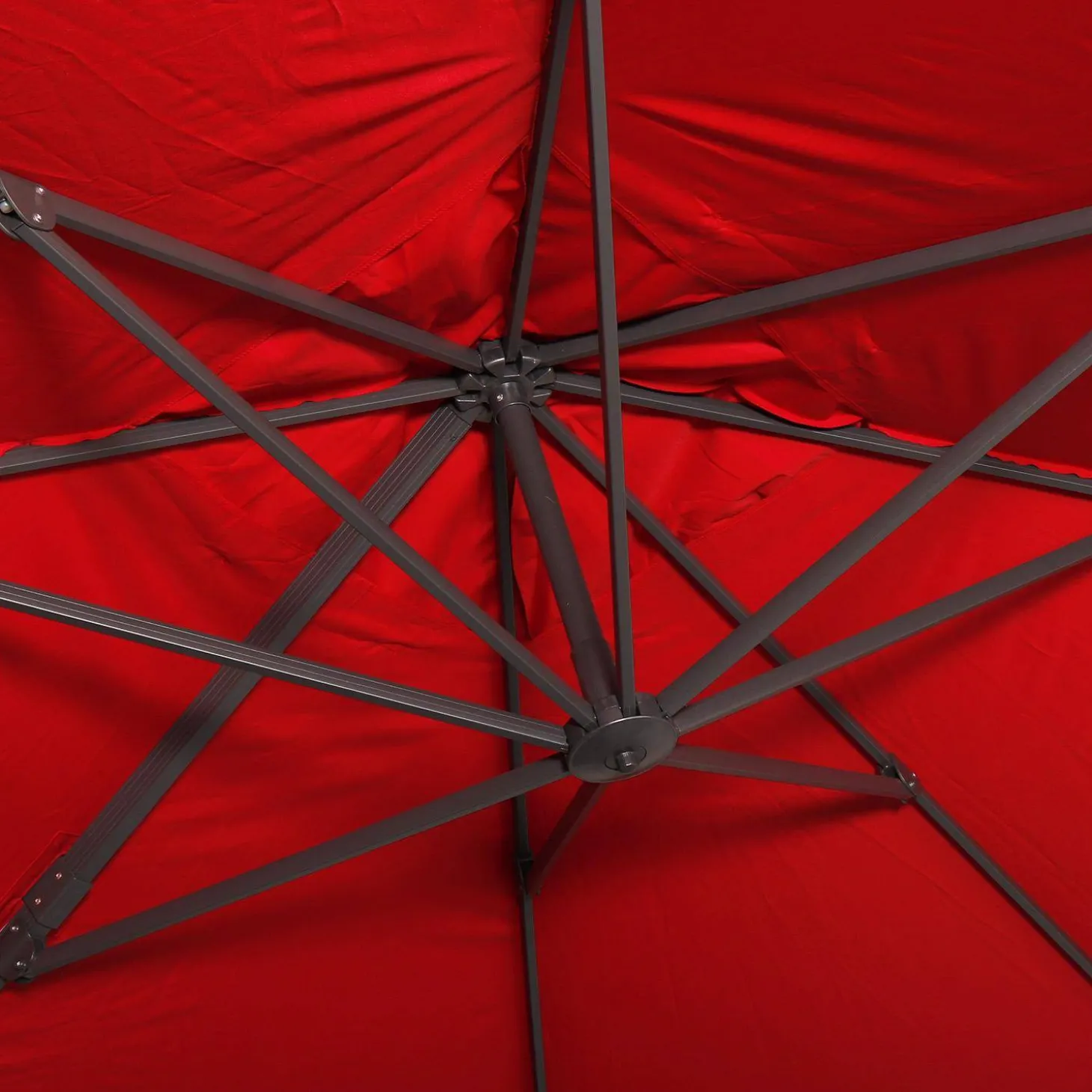 Rechthoekige zweefparasol 4x3m + ballasttegels 50x50cm