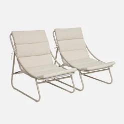 Relaxfauteuils van staal (set van 2)