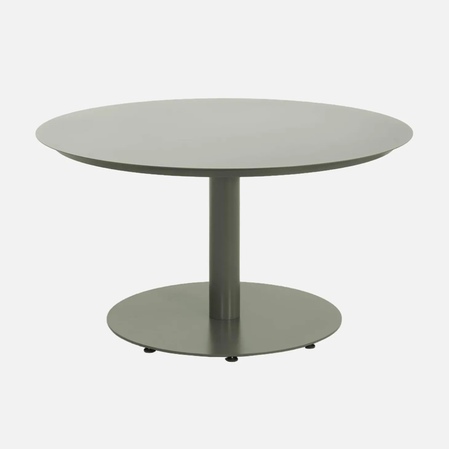 Ronde aluminium tuintafel en 6 stoelen