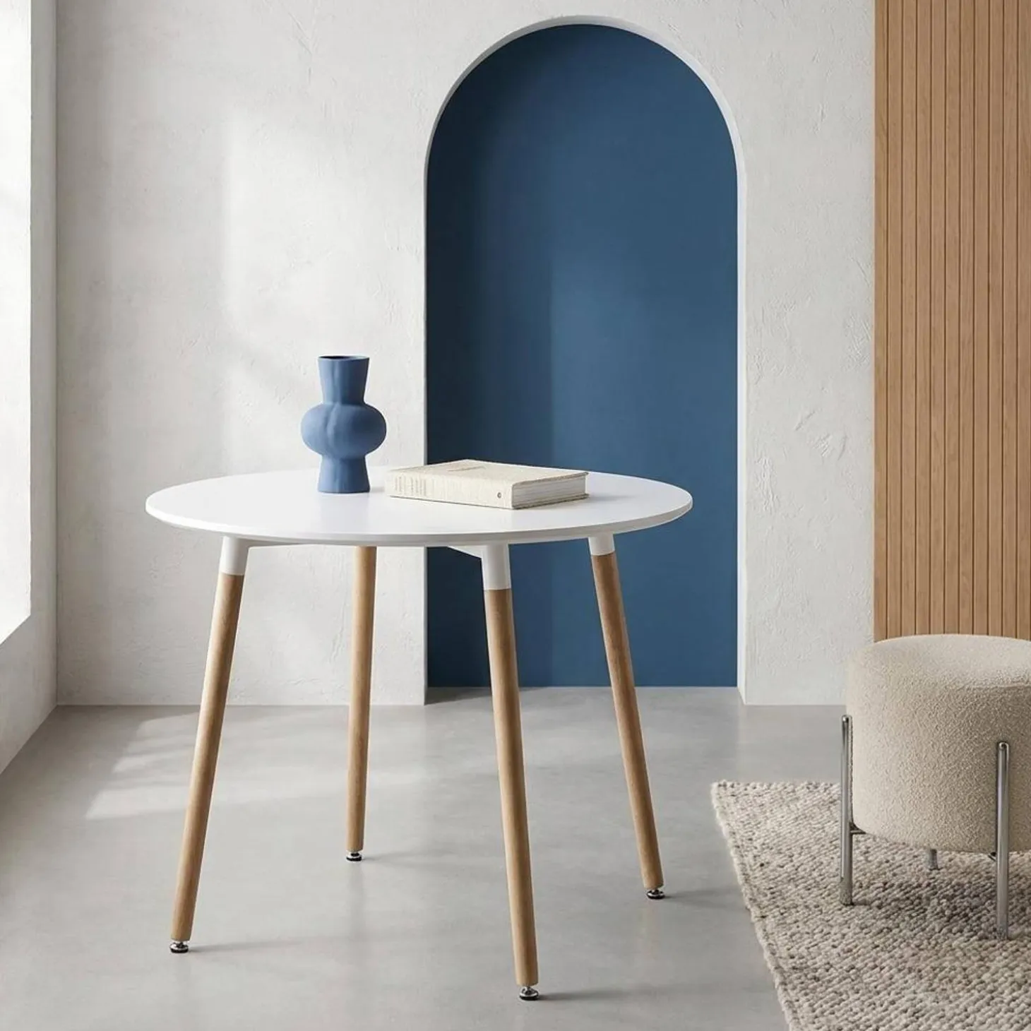 Ronde eettafel Scandinavisch hout 2 plaatsen