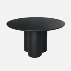 Ronde eettafel van rubberhout en eikenfineer voor 4 personen