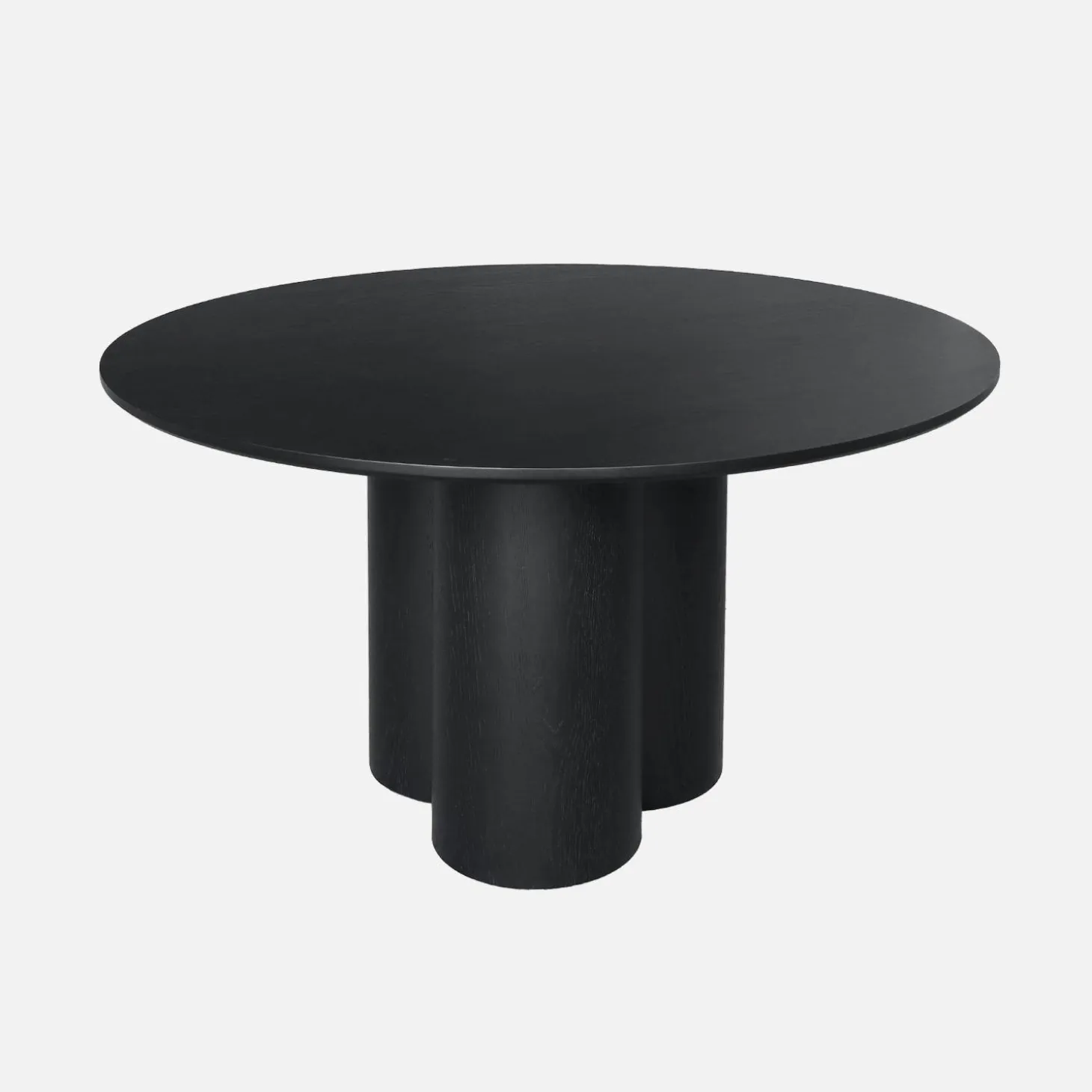 Ronde eettafel van rubberhout en eikenfineer voor 4 personen