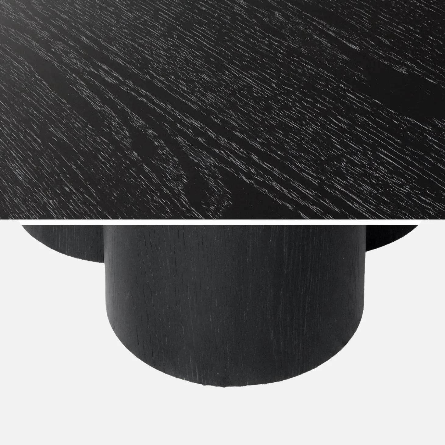 Ronde eettafel van rubberhout en eikenfineer voor 4 personen