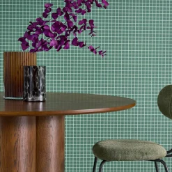 Ronde eettafel van rubberhout en eikenfineer voor 4 personen