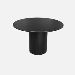 Ronde eettafel van rubberhout en eikenfineer 4 plaatsen