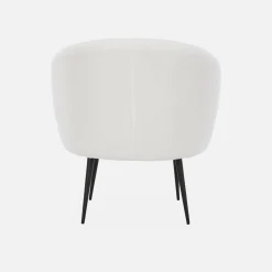 Ronde fauteuil in boucléstof, B 74 x D 72 x H 80,5cm