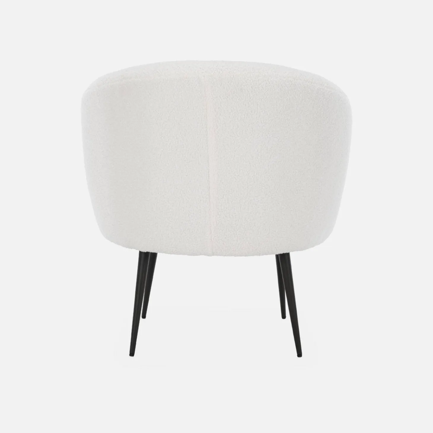 Ronde fauteuil in boucléstof, B 74 x D 72 x H 80,5cm