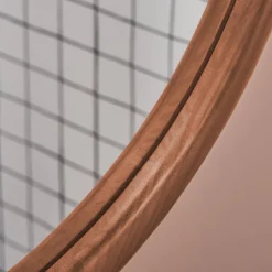 Ronde houten spiegel Ø60cm