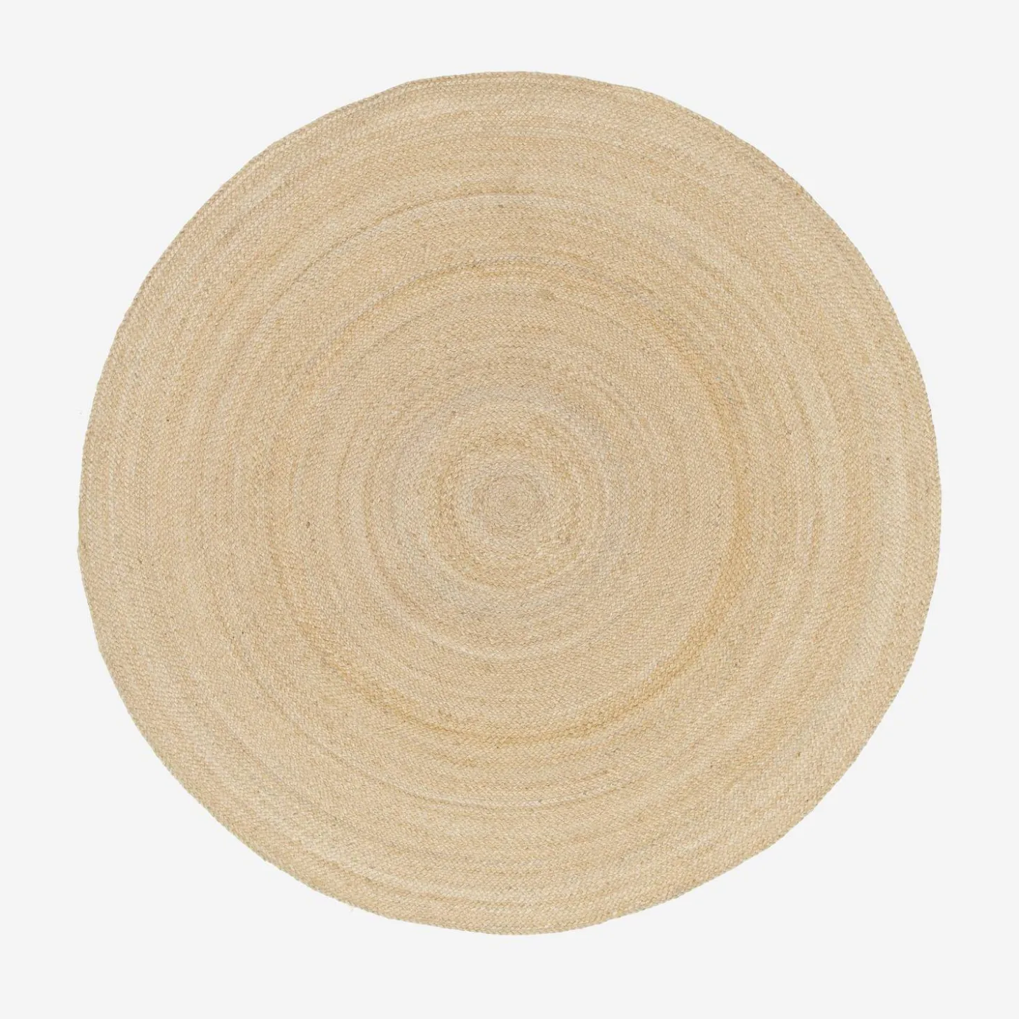 Ronde jute binnentapijt, natuurlijk
