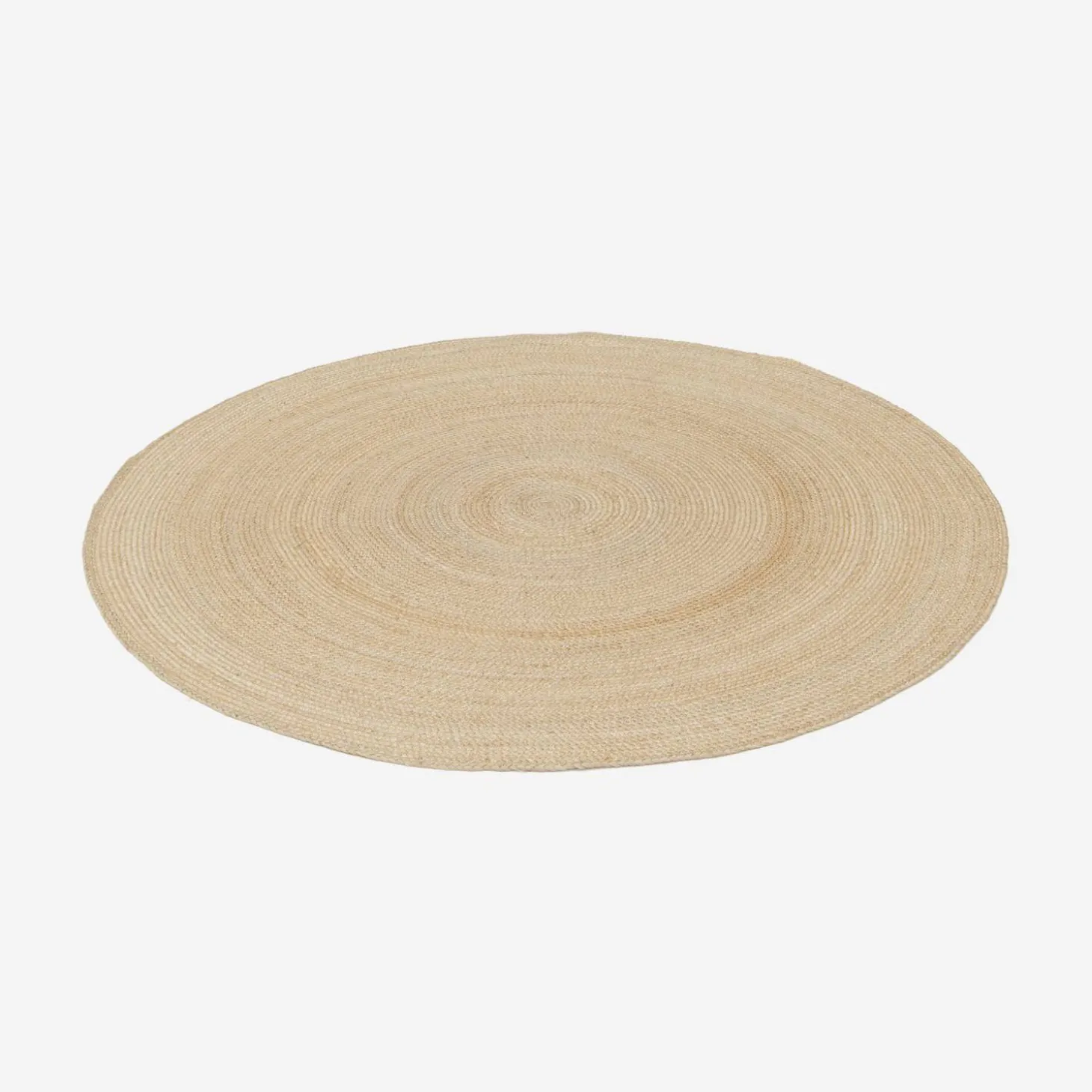 Ronde jute binnentapijt, natuurlijk
