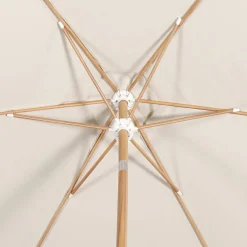 Ronde parasol 3m centrale mast met houteffect