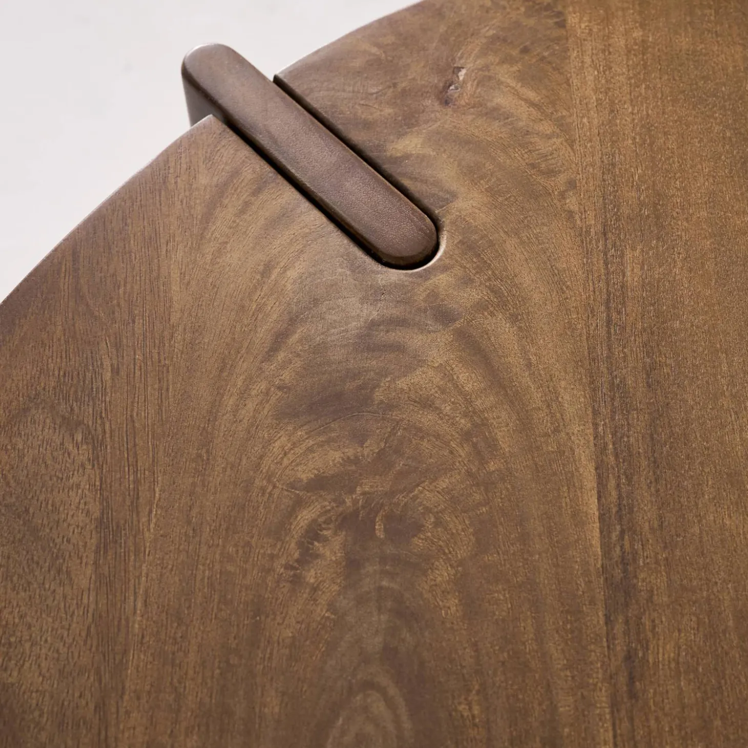 Ronde salontafel in massief hout 80cm