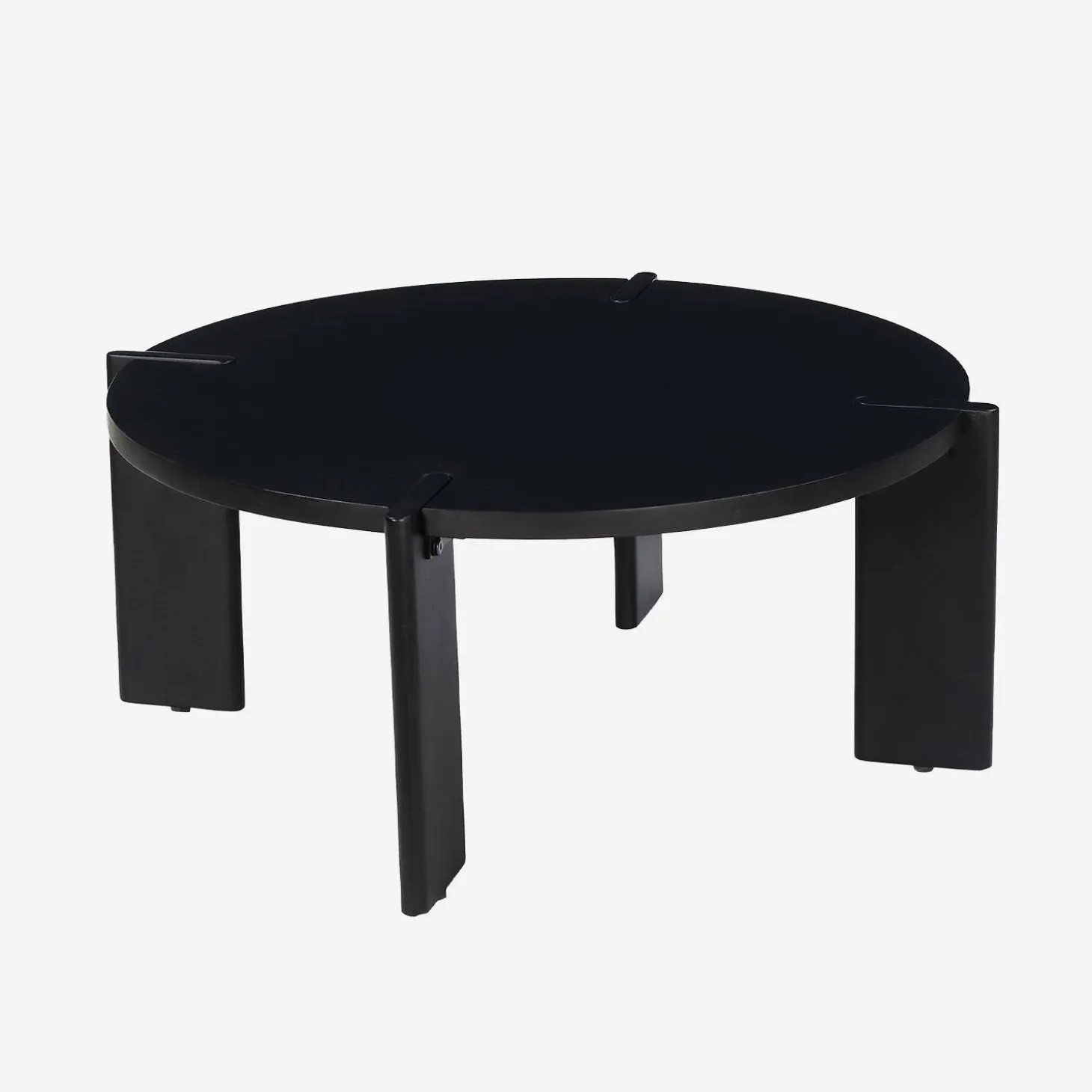 Ronde salontafel in massief hout 80cm
