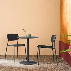 Ronde tuintafel + 2 stoelen staal